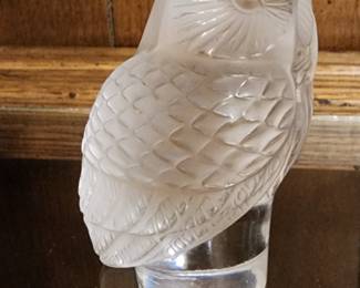 Lalique Crystal Owl