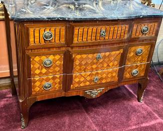 Mid 19th century French Marble Top Commode