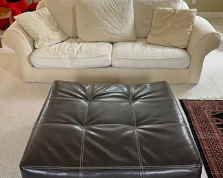 Large comfy couch and ottoman