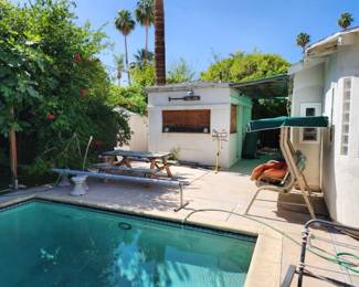 Picnic table, swing, outdoor tables, pool cover