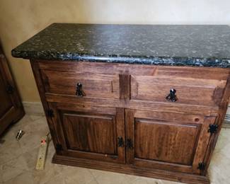 nice small console table with granite top