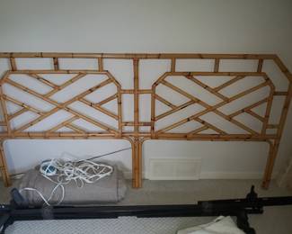 King size headboard with rails
