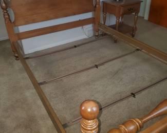 Full size bed and rails