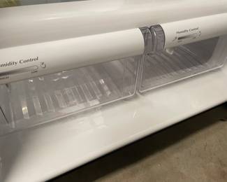 Lower drawers inside GE Refrigerator