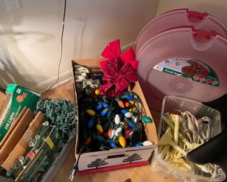 Wreath holders and holiday/party lights