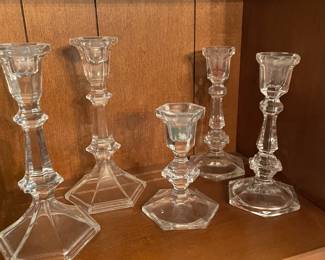 Crystal candle holders