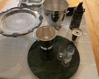 Wine and champagne chillers, marble cheese platter, and more!