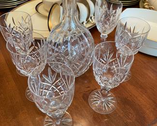 Crystal decanter and glasses