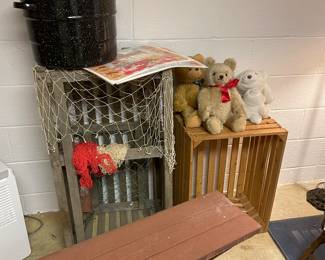 Picnic bench, lobster crates and more