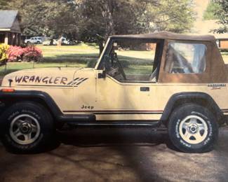 1990 jeep wrangler, 99,000 miles, new tires and brakes, it’s a standard. $5500