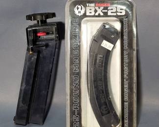 Ruger BX-25 .22 LR Magazine In Package, And Butler Creek Hot Lips Loader