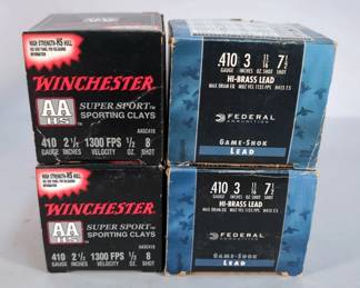 Winchester AA And Federal .410 ga Shotgun Ammo, Approx 100 Rds