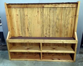 Custom Gun Rack, Holds 20 Longarms, With 4 Lower Shelves, 63" H x 74" W x 13" D