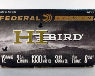 Federal Hi Bird And High Overall 12 ga Ammo, Approx 75 Rds