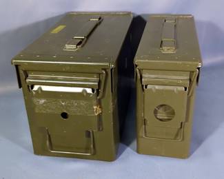 Metal Ammo Cans, Qty 2