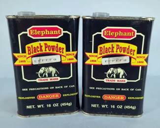 Elephant FFFFFg Black Powder, 16 oz Cans, Qty 2