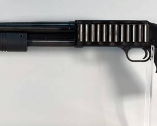 Maverick By Mossberg 88 12 ga Pump Action Shotgun SN# MV0918768, Adjustable Stock, Side Saddle, Paperwork, In Box