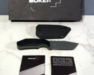 Boker 3" Tanto Style Fighting Blade, With Hard Sheath And Box