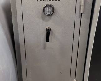Fortress Combination Safe, Adjustable Interior Shelving, Unknown Combo, Opens With Included Keys, 59" H x 29" W x 20.5" D