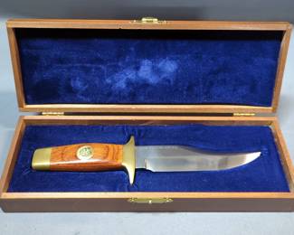 Smith & Wesson Texas Ranger 1973 150-Year Commemorative 5.75" Blade Knife In Presentation Box, Serial #TR11146