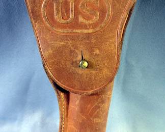 Hunter Tooled Leather Handgun Holster, US Leather Handgun Holster, And Soft Handgun Case