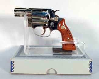 Smith & Wesson 36 .38 S&W Spl 5-Shot Revolver SN# J540399, Nickel, Unfired, In Box