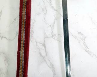 Dagger With 12" Blade And Brass Handle, With Sheath