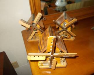 Musical hand made windmill music boxes