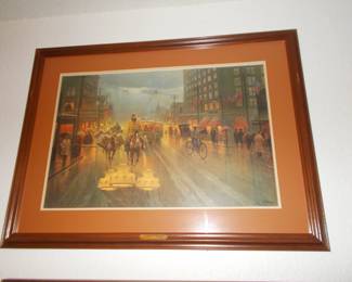 G Harvey "Early Downtown Houston" signed and numbered with certificate  784/1250
