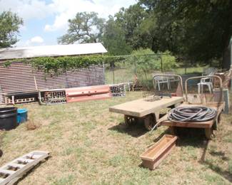 Vehicle ramps, vintage pickup tailgate , ladders and more