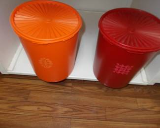 Tupperware cookie canisters