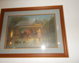 G Harvey  "Texas Rancher" signed and numbered with certificate  612/1250