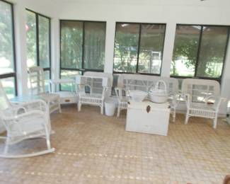 The pretty white wicker