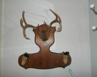 Horns and hoofs hat and coat holder