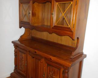 Pine china hutch