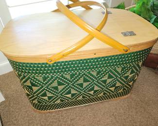 Vintage picnic basket