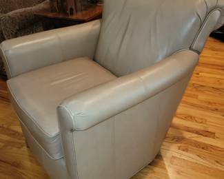 Leather swivel chair
