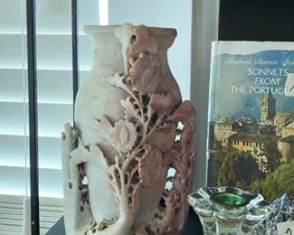 carved soapstone vase