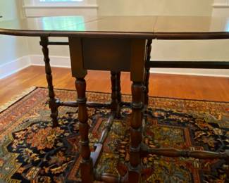 mahogany gate leg table - stenciled