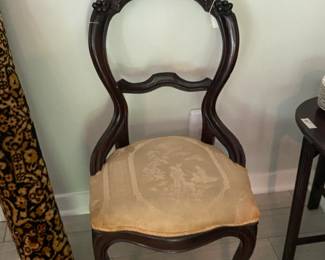open balloon back chair