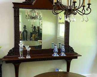 buffet shelf with mirror