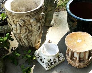 decorative flowerpots and bases