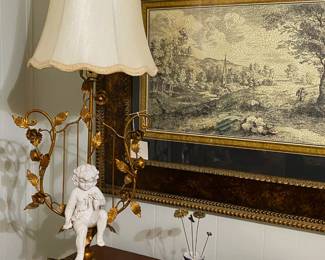 gold Florentine lamp