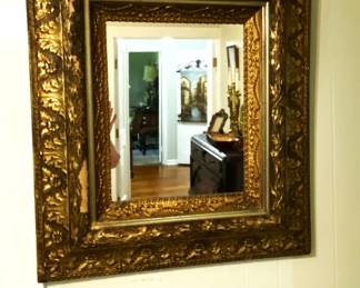 antique framed mirror