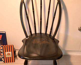 1940's black chinoiserie chair