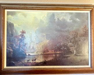 Albert Bierstadt  ‘Sierra Nevada Mts’ 
Repo / Large Good Condition 