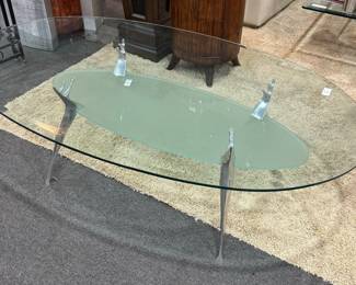 Modern Glass & Chrome Table