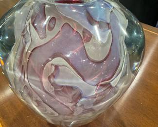 Art Glass  Vase  Signed Chris Heilman  