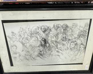 Signed Women’s Faces Art