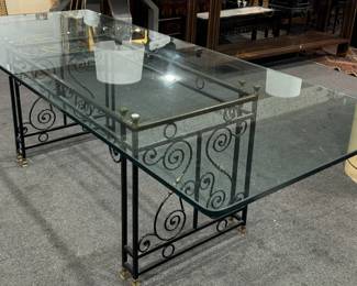 Wrought Iron Glass Top Coffee Table